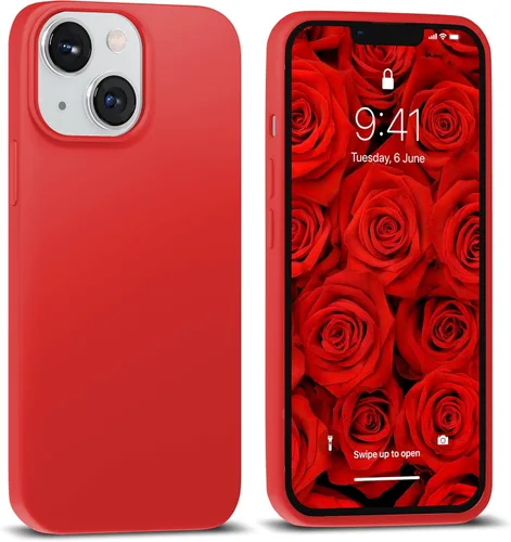 Miniatura 16 de IceSword Funda compatible con iPhone 15 Stone de silicona líquida delgada y protectora, suave antiarañazos, beige claro, crema y arena cálida