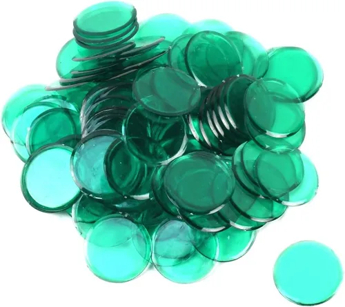 Treasure Gurus 100 - Marcador transparente para tarjetas de juego (7/8 pulgadas), color verde claro