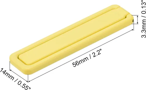 Miniatura 2 de uxcell Soporte delgado para teléfono celular, soporte de escritorio horizontal y vertical, soporte plegable para teléfono para la mayoría de Amarillo