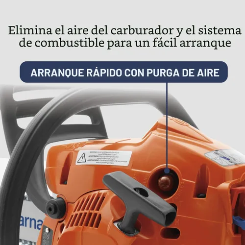 Miniatura 5 de Husqvarna Motosierra de gas Mark III de 120 cc, motor X-Torq de 2 ciclos, motosierra de 14 pulgadas con engrasador automático, para corte de madera