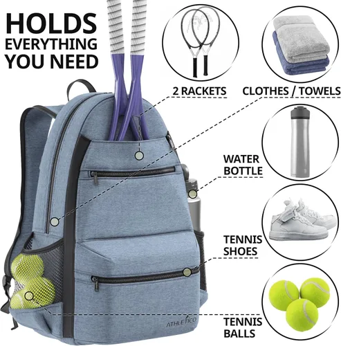 Miniatura 4 de Athletico Athletico City Bolsa de Tenis Gris