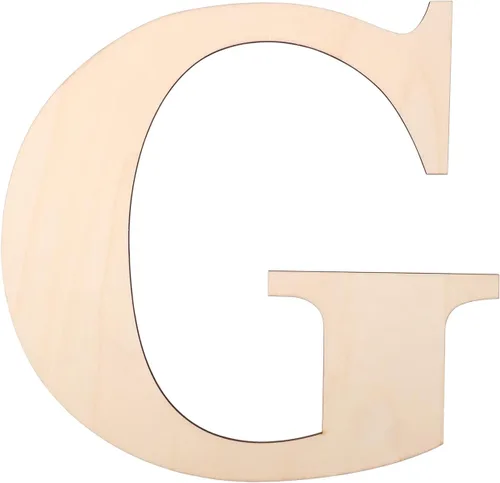 Miniatura 14 de Letra de madera de 12 pulgadas, letras de madera para decoración de pared, letras de madera en blanco sin terminar de 1/5 pulgadas para decoración
