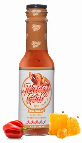 Miniatura 7 de Jersey Girl Hot Sauce Co Salsa Picante Sizzlin' Sin Sodio/Libre de Sal - Hecha con Pimienta Escorpión y Fantasma 5 Oz (Picante) Ingredientes