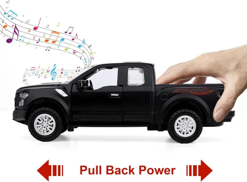 Miniatura 2 de SASBSC Camioneta de juguete F150 para niños de 3-8 años, camiones de juguete para niños de 4-7 años, modelo de camión de metal fundido a presión