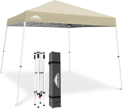 Miniatura 34 de Eagle Peak - Pérgola plegable (10.0 x 10.0 pies), patas inclinadas, de tela, para exteriores, fácil de montar, Negro