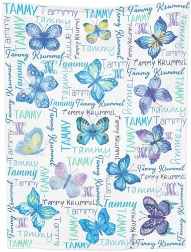 Miniatura 4 de Mantas de mariposa personalizadas para mujeres y niñas, manta de mariposa de franela suave, cálida y acogedora, regalos para niños y adultos