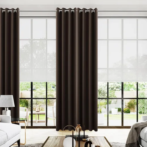 Miniatura 112 de Cortinas opacas de 72 pulgadas extra anchas para dormitorio, puerta corrediza de vidrio y patio, 2 paneles con ojales para oscurecer ventana grande