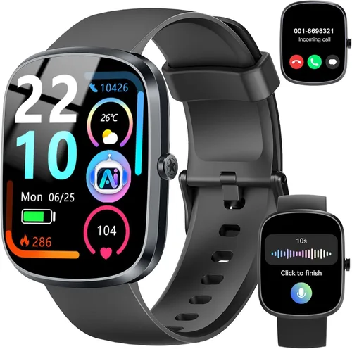 Miniatura 9 de Reloj inteligente para hombres y mujeres (respuesta/hacer llamadas), reloj inteligente con pantalla HD de 1.91 pulgadas, monitor de ritmo