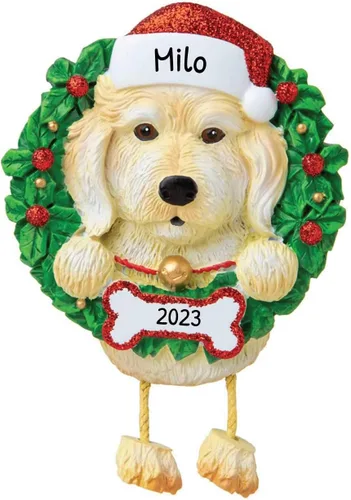 Miniatura 7 de Adornos de Navidad personalizados para perros de Elfos 2024 – Corona Shih Tzu para la primera Navidad de los amantes de los perros