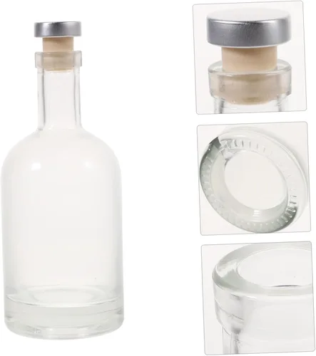 Miniatura 9 de SHOWERORO 2 decantadores de vidrio transparente grueso para botella de licor, resistente, base elegante diseño para bar en el hogar y uso, fácil