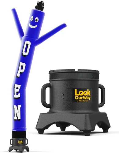 Miniatura 12 de LookOurWay - Juego de tubo inflable Air Dancers de 2,13 m de alto con hombre bailando loco con ondas y soplador resistente al clima para promoción