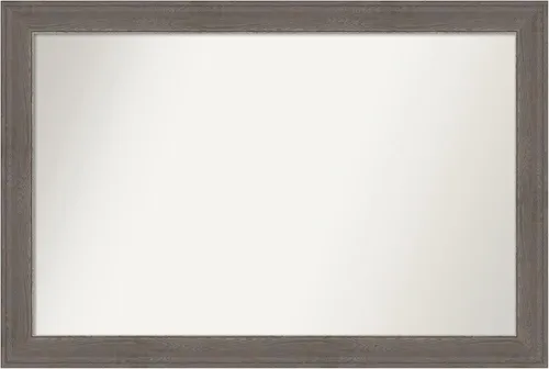 Miniatura 47 de Amanti Art Espejo de pared personalizado no biselado (24.5 x 24.5 pulgadas), marco gris marrón alta, varios tamaños personalizados, espejo de baño