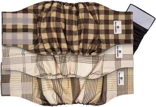 Miniatura 18 de Pet Parents - Bandas abdominales y extensores lavables prémium para perros machos - Pañales para perros machos - Paquete de 3 - Color: negro