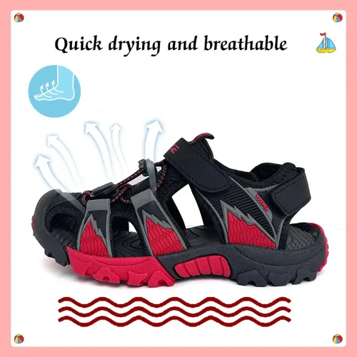 Miniatura 2 de VITUOFLY Sandalias para niños al aire libre senderismo deportes sandalias niñas piscina playa zapatos de verano zapatos de agua zapatillas