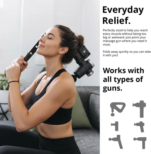 Miniatura 3 de Brazyn Soporte universal para pistola de masaje Talon 2.0 + bastón de masaje. Brazo de extensión con soporte para tu masajeador de percusión.