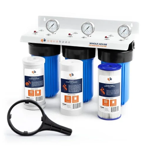 Miniatura 14 de Aquaboon Sistema de filtro de agua de 2 etapas para toda la casa con 5 micrones, 10 x 4.5, antiincrustación, purificación de agua de sedimentos