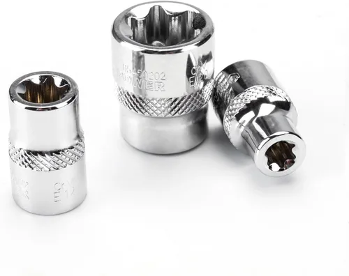 Miniatura 4 de MAXPOWER Juego de llaves E-Torx de 9 piezas de 3/8 pulgadas, E7 a E20, acero al cromo vanadio, reparación automotriz, incluye estante