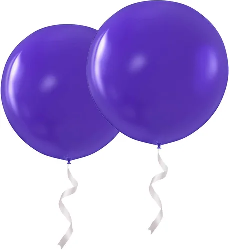 Miniatura 22 de Globos redondos gigantes de 36 pulgadas, paquete de 6 globos de látex negros para sesiones de fotos, bodas, baby shower, decoraciones de fiesta