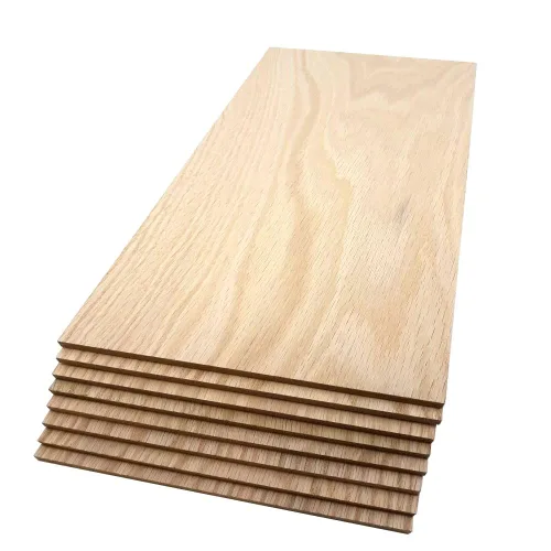 Miniatura 15 de Tablones de roble rojo – Paquete de 2 piezas de madera de roble sin terminar – 1/8 de pulgada (0.118 in) 100% madera dura pura – Grabado láser
