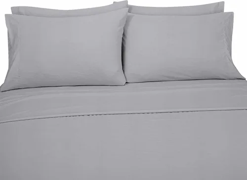 Miniatura 253 de ROYALE LINENS Juego de sábanas Cal King de 4 piezas, ropa de cama de microfibra suave cepillada de 1800 hilos, 1 sábana bajera, 1 sábana encimera, 2