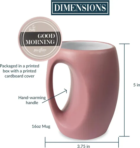 Miniatura 3 de Pavilion Gift Company - Taza de café grande de 16 onzas con texto en inglés «Good Morning Love You», tazas para mamá, abuela, hermana, hija, amiga