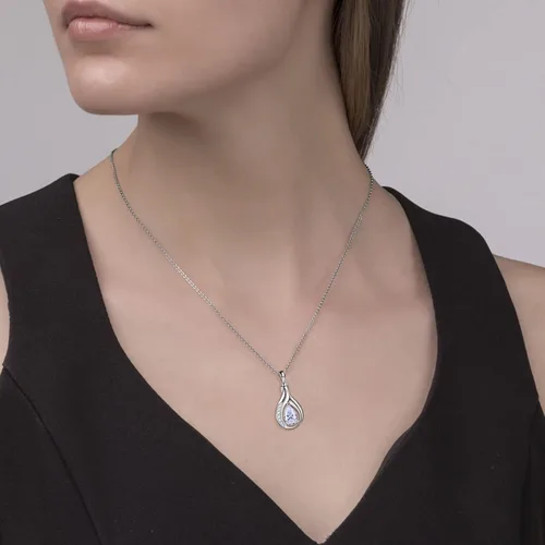 Miniatura 7 de Collar de urna de lágrima para cenizas, plata de ley 925, colgante de cremación azul conmemorativo, collar funerario, regalo de joyería