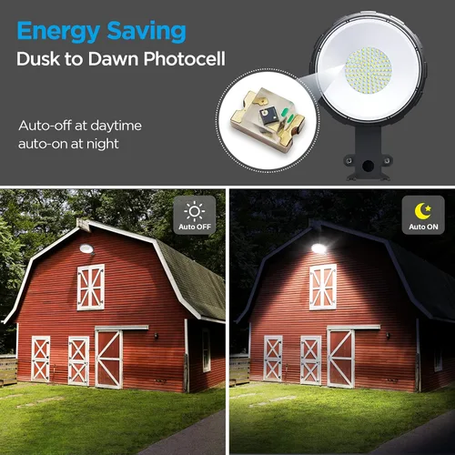 Miniatura 3 de deerdance Luz LED de Granero, Iluminación Exterior del Atardecer al Amanecer con 80W 10000LM 5000K Luz de Día, Luz de Área y Calle Impermeable IP65