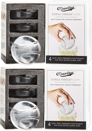 Miniatura 8 de Masontops Pickle Pebble - Pesos de fermentación de vidrio - Juego de pesas para encurtidos y fermentación - Tamaño de boca pequeña para kit