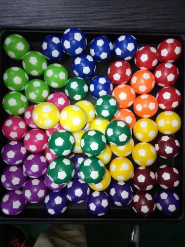 Miniatura 6 de PGYUD - Pelotas de fútbol de mesa de 1.42 pulgadas (1.417 in), paquete de 12 pelotas de repuesto de futbolín, multicolor para mesas estándar