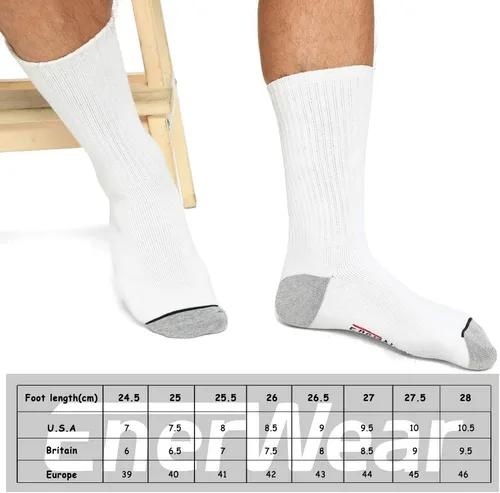 Miniatura 4 de EnerWear 10P Pack Unisex Cotton Moisture Wicking Cushion Crew Socks