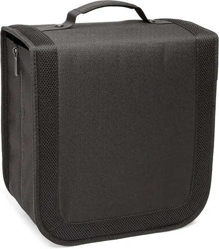 Miniatura 3 de Amazon Basics Carpeta de almacenamiento portátil de poliéster para CD/DVD, capacidad 400, color negro
