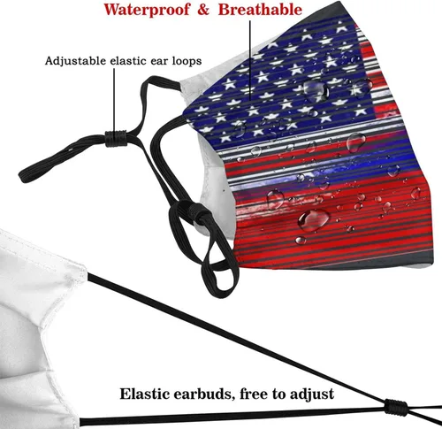 Miniatura 3 de Máscara de la bandera de Venezuela de Estados Unidos protege el sistema respiratorio respiratorio respiratorio con tranquilidad negro, Negro