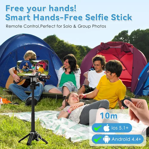 Miniatura 4 de CloudValley PocketFlex - Mini trípode con control de zoom, soporte de teléfono de bolsillo 3 en 1, para selfie, compatible con MagSafe, soporte