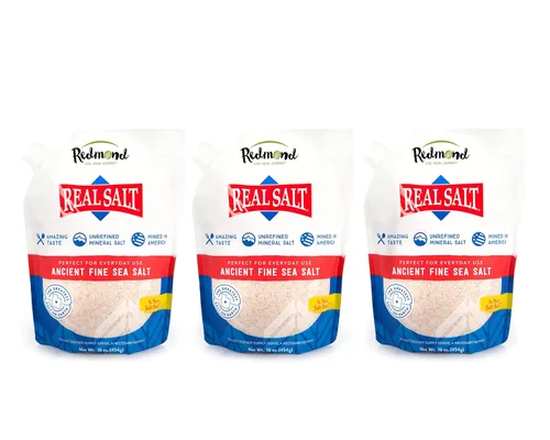 Miniatura 12 de Redmond Real Sea Salt - Natural sin refinar Kosher, sin gluten, bolsa de 16 onzas (paquete de 2)