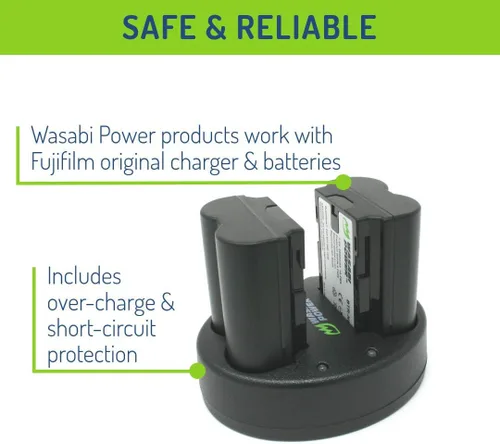Miniatura 4 de Wasabi Power Batería (paquete de 2) y cargador dual para Fujifilm NP-W235 y compatible con Fujifilm X-H2S, GFX 50S II, GFX 100S, Fujifilm X-T4