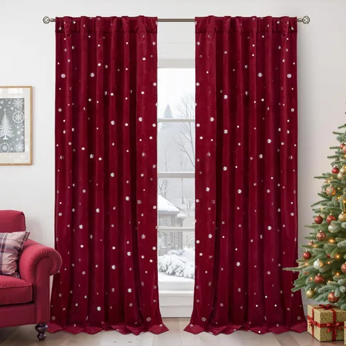 Miniatura 43 de BGment Cortinas de terciopelo rosa polvoriento, 2 paneles de 84 pulgadas, 2 paneles para sala de estar, aislamiento térmico de lujo, reducen