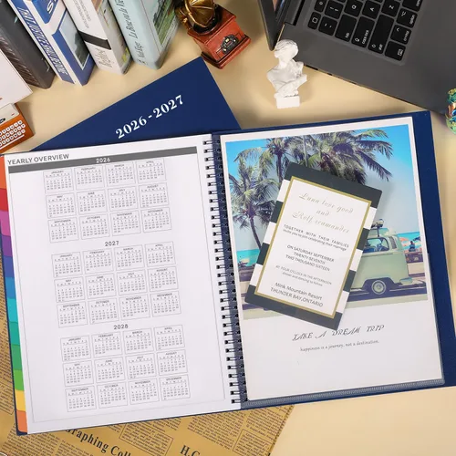 Miniatura 8 de Agenda mensual 2026 – Agenda 2026, enero 2026 – diciembre 2026, 9 x 11 pulgadas, agenda mensual 2026, calendario 2026 con encuadernación en espiral
