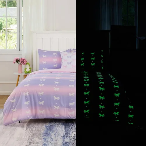 Miniatura 9 de Cokouchyi Juego de edredón tamaño Twin para niñas, 5 piezas cama en una bolsa, juego de sábanas de edredón de mariposas coloridas 3D, ultra suave