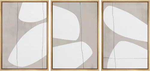 Miniatura 121 de SIGNFORD Impresión en Lienzo Enmarcado Conjunto de Arte de Pared Arte Abstracto Terroso en Tonos Marrón Profundo y Beige Arte Moderno Decorativo