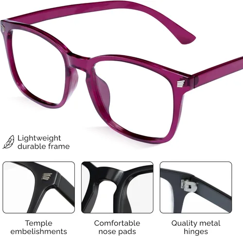 Miniatura 4 de livho Gafas de alta tecnología con luz azul – Lentes avanzados de bloqueo de luz azul para computadora – Fatiga de pantalla y protección UV *B9