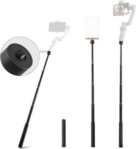 Poste de extensión de cardán, barra de extensión ZHIYUN de 29 pulgadas para estabilizador de cardán, palo selfie ajustable con rosca de 1/4 pulgadas