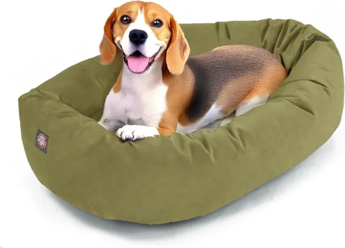 Miniatura 38 de Majestic Pet Cama para Perros Grandes Lavable de 40 Pulgadas, Mueble Ortopédico en Forma de Donut para Perros Grandes, Almohadilla y Alfombra de Gris