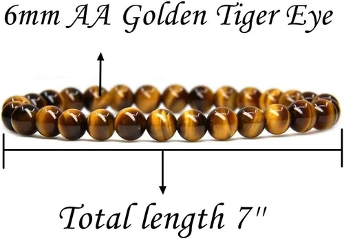 Miniatura 2 de Pulsera elástica hecha a mano con gemas semipreciosas de 1564de pulgada con cuentas redondas de 7pulgadas, unisex