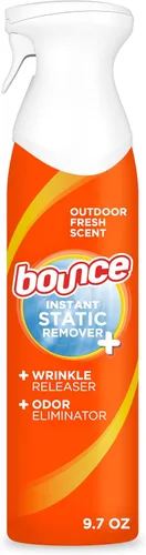 Bounce - Spray antiestático, 3 en 1: Elimina la estática al instante, reduce arrugas al instante, eliminador de olores y spray refrescante para
