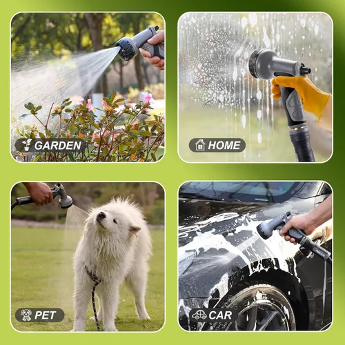 Miniatura 8 de Relxitl Garden Hose 15FT, Flexible Water Hose, Ultra Lightweight Non-Expanding hose, Leak proof, Pressure Resistant for Yard, Outdoor (Black, 15FT)