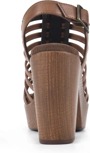 Miniatura 5 de WHITE MOUNTAIN Sandalia de tacón para mujer, Blanco