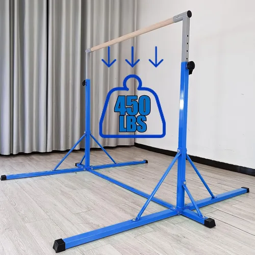 Miniatura 5 de Gymnastics Bar, 5'10” Base length 45" to 71" Adjustable Horizontal Bar for Serious Training, 500 LBS Capacity, Professional Home Gym Equipment with