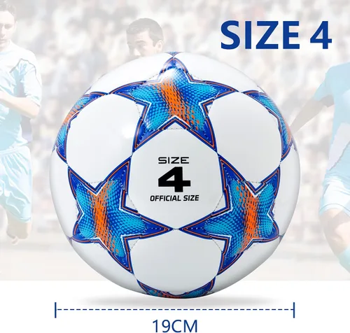 Miniatura 4 de Balón de fútbol Runleaps tamaño 1.5 y tamaño 3 y tamaño 4 y tamaño 5 para niños y adultos, pelotas de juguete con patrón de estrellas