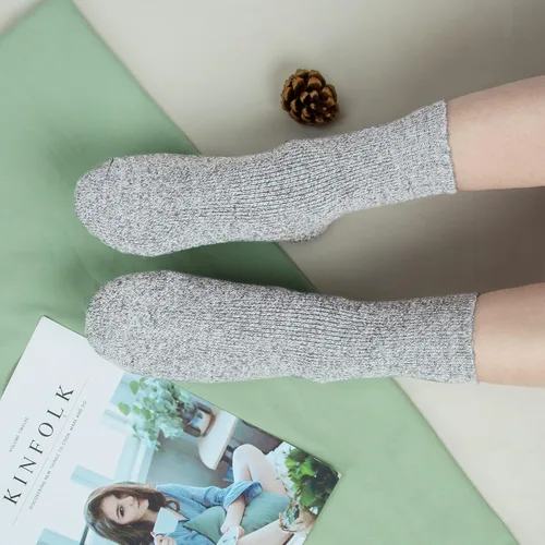 Miniatura 5 de YSense 5 Pairs Womens Wool Socks Thick Knit Warm Winter Socks Cozy Comfy Socks Gifts for Women