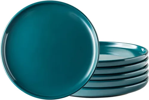 Miniatura 13 de AmorArc - Juego de platos de cena de 6 unidades, platos grandes de cerámica de 10.5 pulgadas para cocina, juego de platos de porcelana para cena